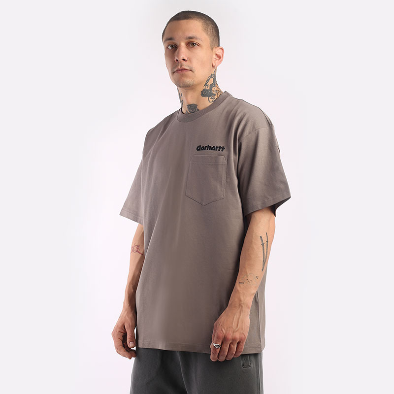 мужская коричневая футболка Carhartt WIP S/S Innovation Pocket T-Shirt I031770-teide - цена, описание, фото 3